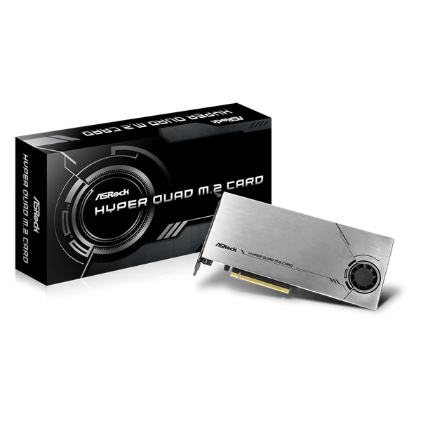 ASRock HYPER Quad M.2 Card Gen4 M.2 SSD 増設ボード | ストレージ