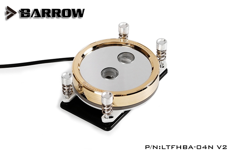 BARROW Jetting type micro waterway CPU block real gold limited edition for AMD AM4/5 platform