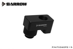 BARROW G1/4' 360rotation offset adapter 15mm Black