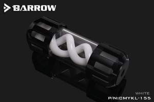Barrow Composite version of multicolor T Virus Reservoir 155MM White spiral + classic black top cover w/LED