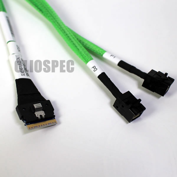 Broadcom Cable, 05-60002-00 x8 SFF8654 to 2x U.2 Direct 1m Avago