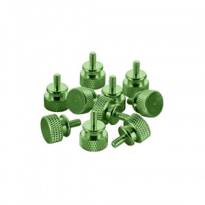 CableMod Anodized Aluminum Thumbscrews - UNC 6-32 - GREEN (CM-ATS-C632-10-G-R)