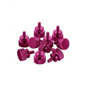 CableMod Anodized Aluminum Thumbscrews - UNC 6-32 - PINK (CM-ATS-C632-10-I-R)