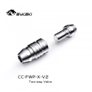 Bykski CC-FWP-X-V2 Female to Female Quick Disconnect Fitting Silver