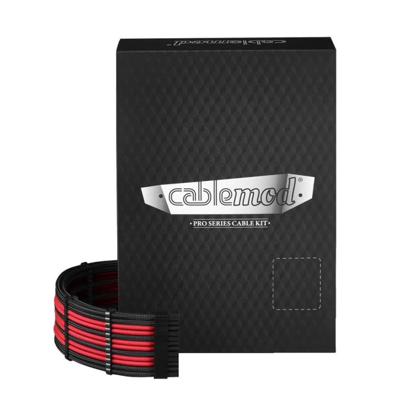 CableMod C-Series PRO ModMesh Cable Kit for Corsair AXi / HXi / RM (Yellow Label) - BLACK / RED (CM-PCSI-FKIT-NKKR-R)