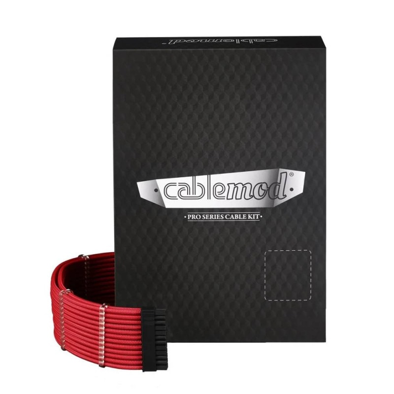 CableMod C-Series PRO ModMesh Cable Kit for Corsair AXi / HXi / RM (Yellow Label) - RED (CM-PCSI-FKIT-NKR-R)