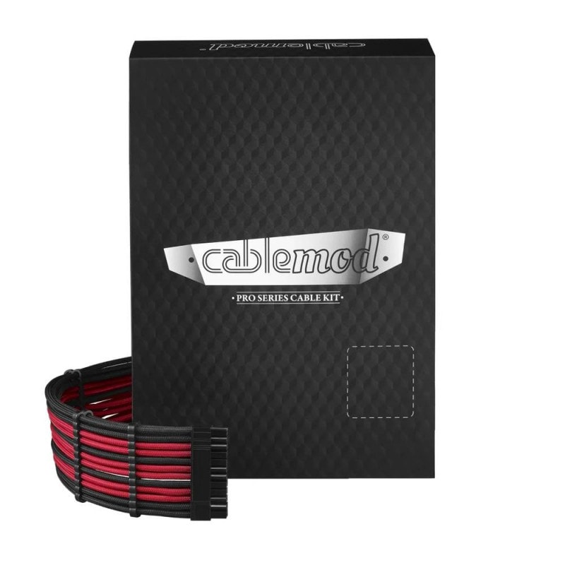 CableMod RT-Series PRO ModFlex Cable Kit for ASUS and Seasonic - BLACK / RED (CM-PRTS-FKIT-KKR-R)