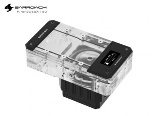 Barrowch speed control type pump for watercooling 150mm Black