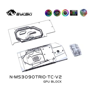 Bykski N-MS3090TRIO-TC-V2 GPU backboard GPU Block MSI RTX 3090 GAMING X TRIO