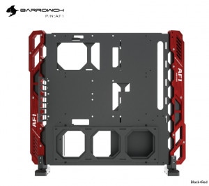 Barrowch Limited edition Open Aluminum alloy water-cooling case AF1 Black+Red