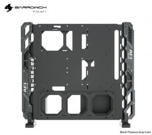 Barrowch Limited edition Open Aluminum alloy water-cooling case AF1 Black+Titanium