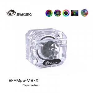 Bykski B-FMpa-V3-X DIY set transparent acrylic luminous water flow meter