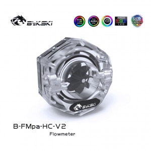 Bykski B-FMpa-HC-V2 Boutique Hexagonal transparent acrylic flow meter