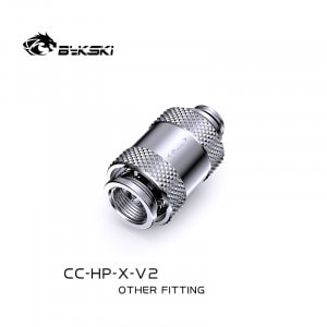Bykski G1/4 Male to Female Pull Drain Valve Silver