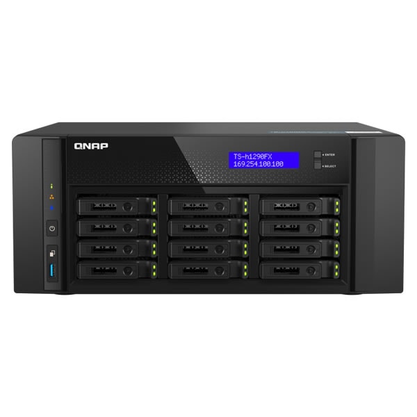 QNAP TS-h1290FX-7232P-64GG 25GbE 12ベイ U.2 NVMe/ SATA