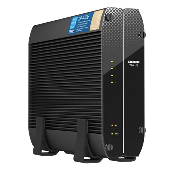 QNAP TS-410E-8G 2.5インチ SATA SSD 4台搭載可能 ファンレスNAS