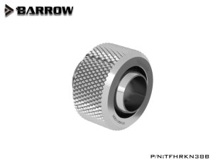 Barrow Compression Fitting (ID3/8-OD1/2) Soft Tubing - Shiny Chrome Silver