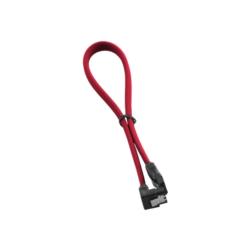 CableMod ModMesh Right Angle SATA 3 Cable - RED (CM-CAB-RSAT-N30KR-R)