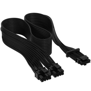 �ڼ�󤻾��ʡ�Ǽ���׳�ǧ�� CORSAIR PCIe 5.0 12VHPWR PSU Individually Sleeved Cable Black