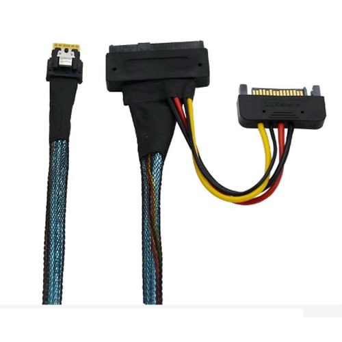 LINKREAL LRSF5439(4i)-0.7M SFF-8654 4i to SFF-8639 U.2 Cable 70cm