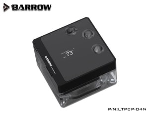 ò20%ա Barrow OLED Display CPU Waterblock with 17W PWM Pump INTEL - Black Acrylic