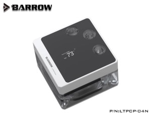 ò20%ա Barrow OLED Display CPU Waterblock with 17W PWM Pump INTEL - White Acrylic