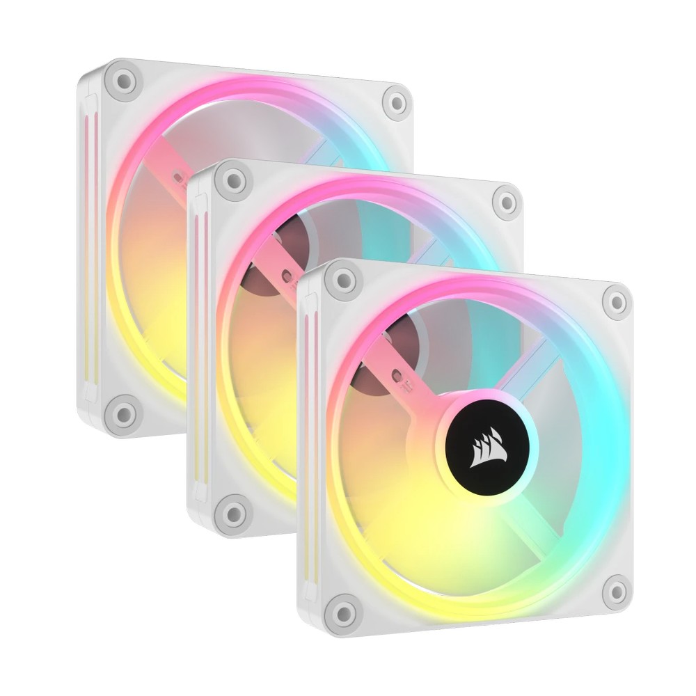 Corsair QX120 RGB ホワイトファン 3基セット CORSAIR iCUE LINK QX120 RGB WHITE Starter Kit (ファン3個セット