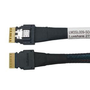 LINKREAL SlimSAS 4i (SFF-8654) to SlimSAS 4i (SFF-8654) Cable 80cm