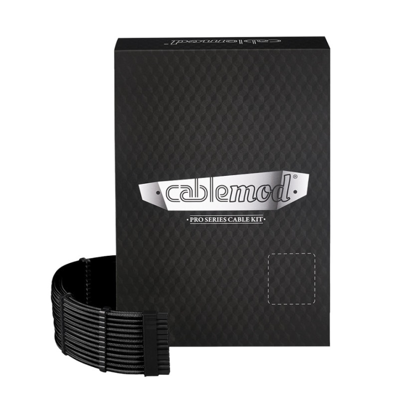 CableMod C-Series Pro ModMesh Sleeved 12VHPWR StealthSense Cable Kit for Corsair Type 4 RM Black Label / RMi / RMx - BLACK (CM-PCSR-16P3KIT-NKK-R-SS)