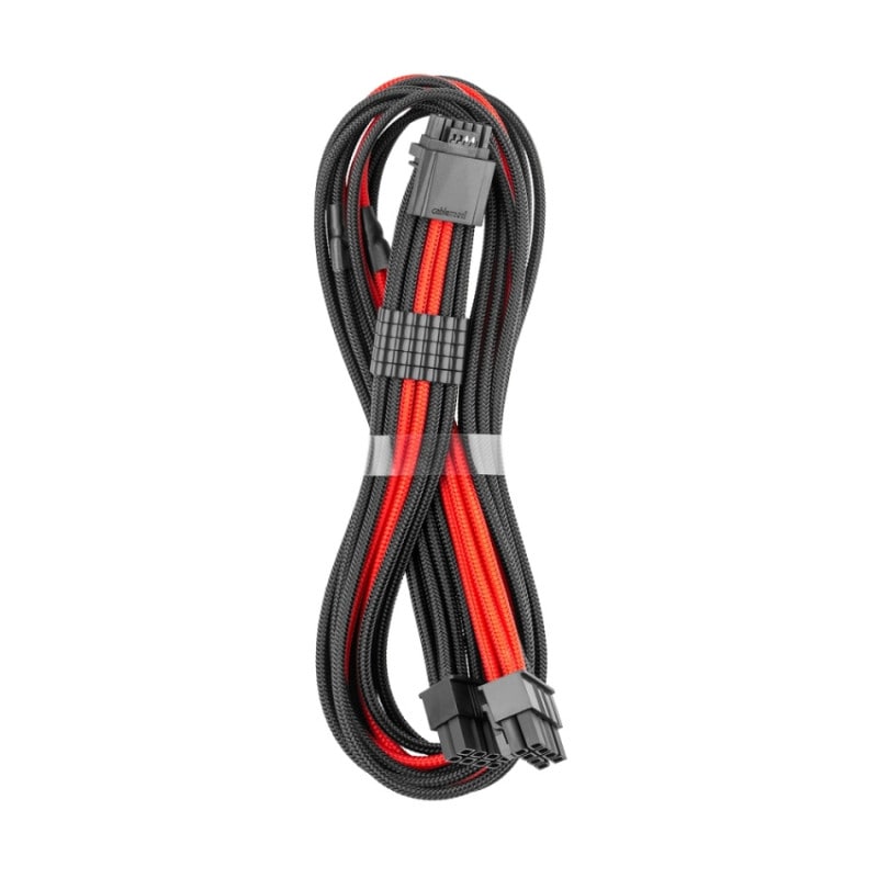 CableMod RT-Series Pro ModMesh Sleeved 12VHPWR StealthSense PCI-e Cable for ASUS and Seasonic - BLACK/RED (CM-PRTS-16P2-N60KKR-5PK-R-SS)