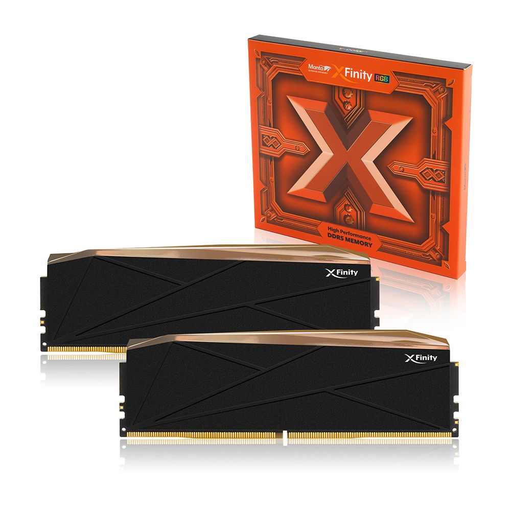 v-color Manta XFinity RGB Series O CUDIMM Black+Gold DDR5-8800
