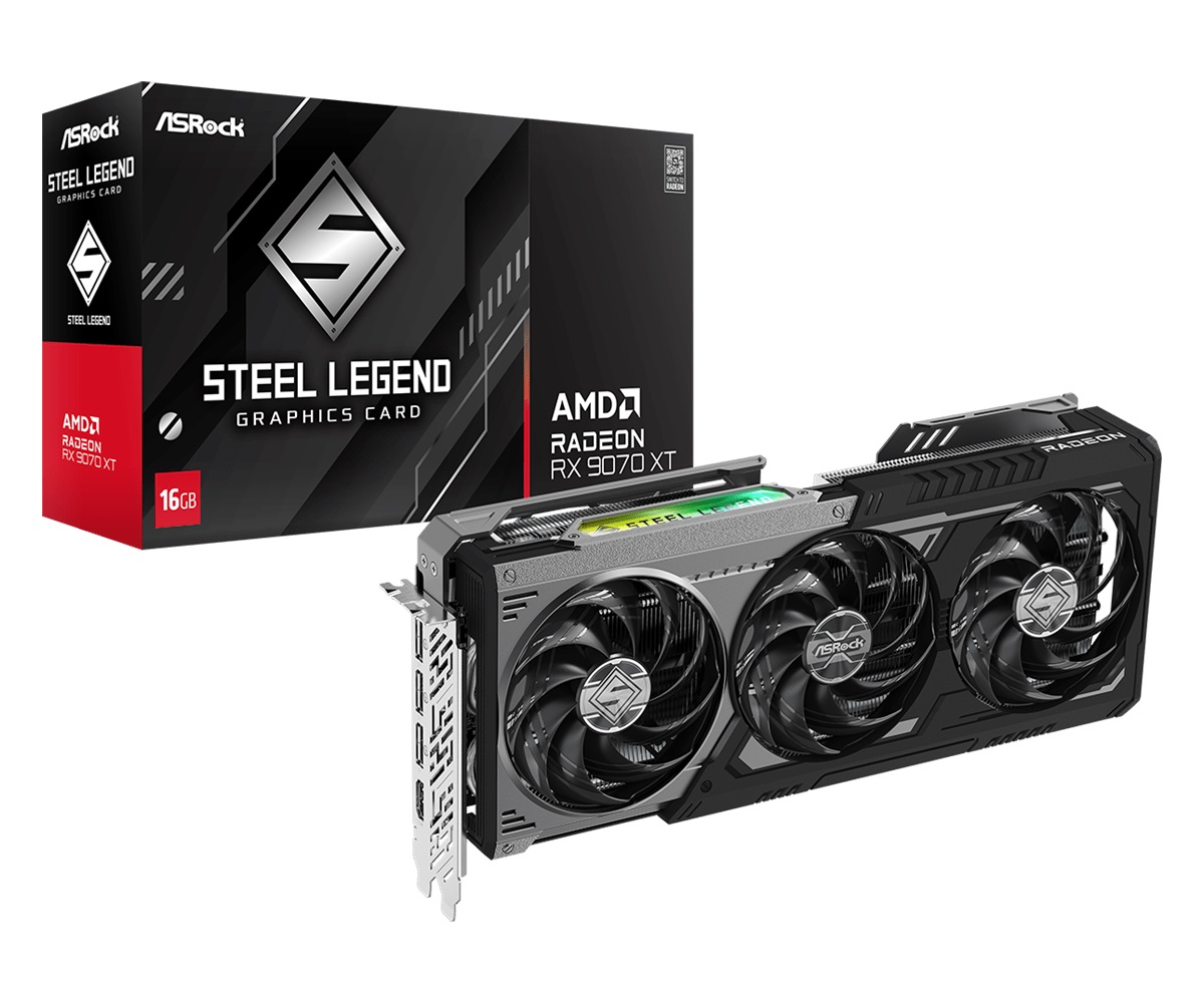 ASRock Radeon RX 9070XT Steel Legend Dark 16GB | PCパーツ,ビデオ