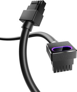 ASIAHORSE Hydrus ARGB PSU Extension Cable 16PIN-GPU Type-B 50CM Black