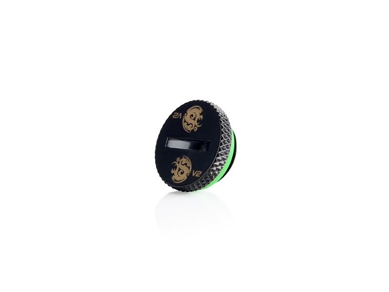 Bitspower G1/4" Matt Black Low-Profile Stop Fitting V2