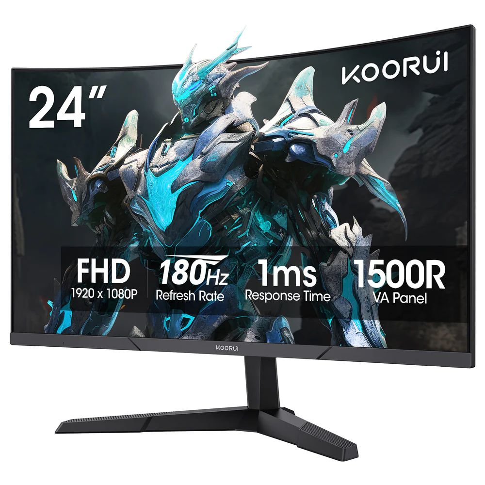 代理店直送】 KOORUI 24E6CA 23.6インチ 180Hz FHD 湾曲ゲーミング 代理店直送】 KOORUI 24E6CA 23.6インチ 180Hz FHD 湾曲ゲーミング