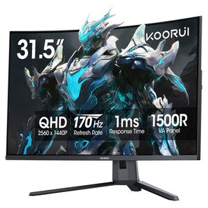 ������Źľ���� KOORUI G3221SC 31.5����� 170Hz WQHD �Ѷʥ����ߥ󥰥�˥���