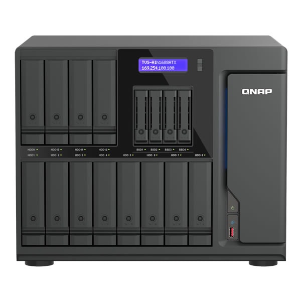 QNAP TVS-AIh1688ATX-U7-32G ��¢Intel Arc����ե��å��� 2.5����� 4 �� 3.5����� 12����ܲ�ǽ