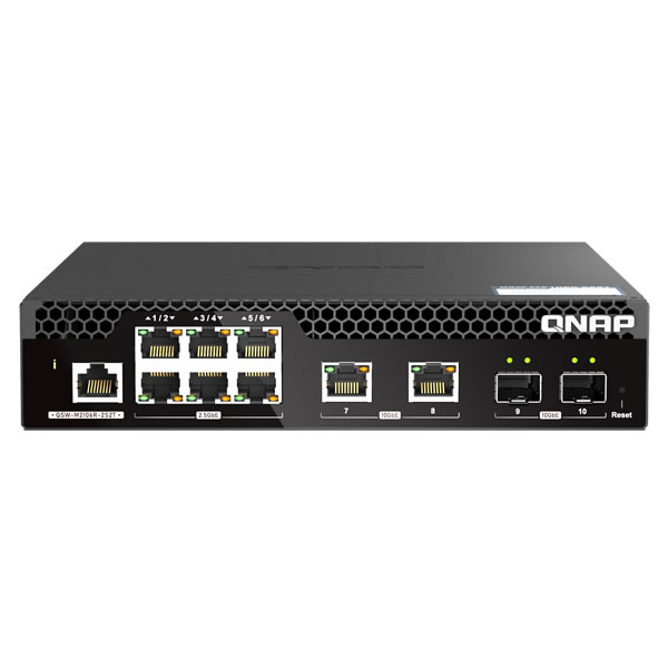 QNAP QSW-M2106R-2S2T��2.5G 6�ݡ��� 10GbE 2�ݡ��� Web�ޥ͡����ɥ����å�