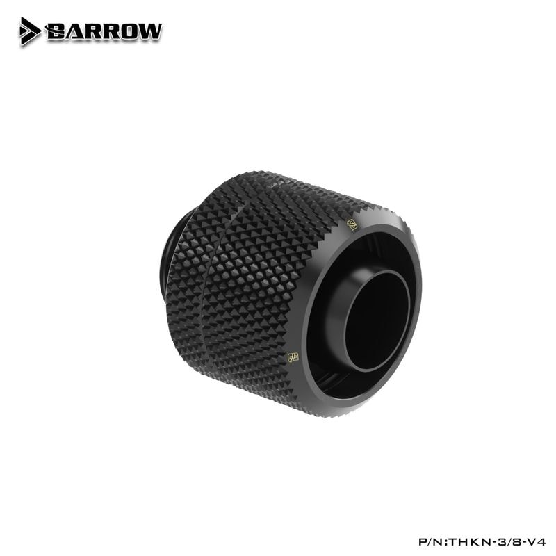 Barrow Compression Fitting (ID3/8-OD5/8) Soft Tubing Black (THKN-3/8-V4)