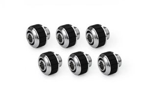 ACool Apex Grip SoftTube fitting 13/10mm G1/4 chrome Set 6 pcs
