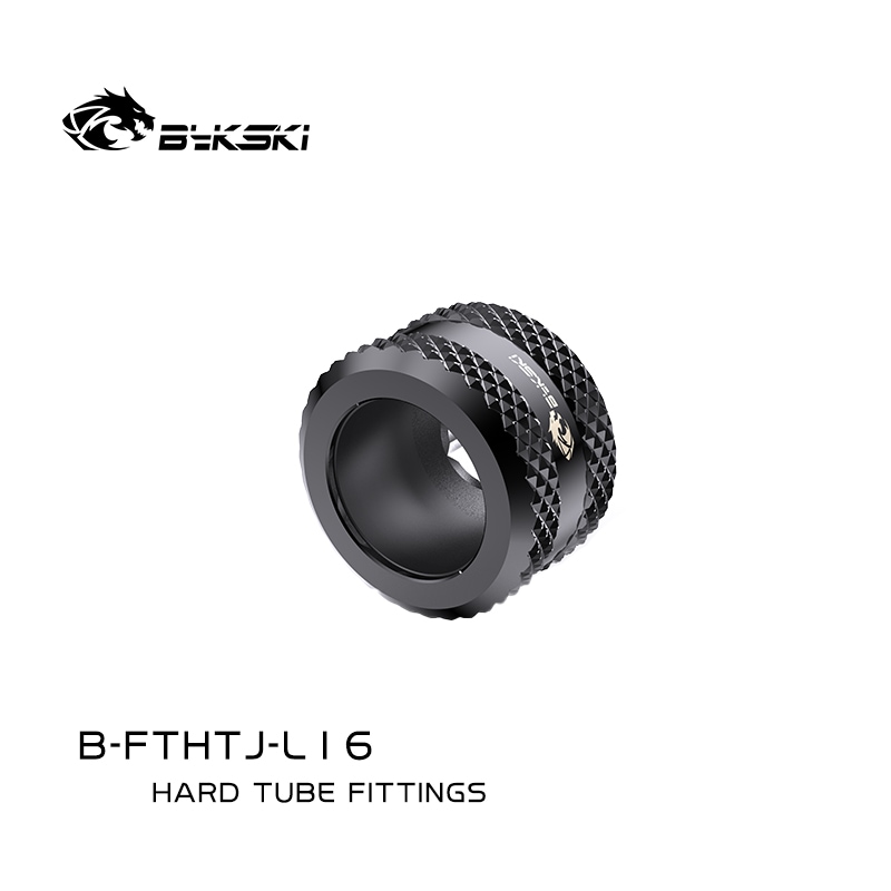 �ڥ����ȥ�å��ò��� Bykski Anti-Off Rigid 16mm OD Fitting - Black (B-FTHTJ-L16)