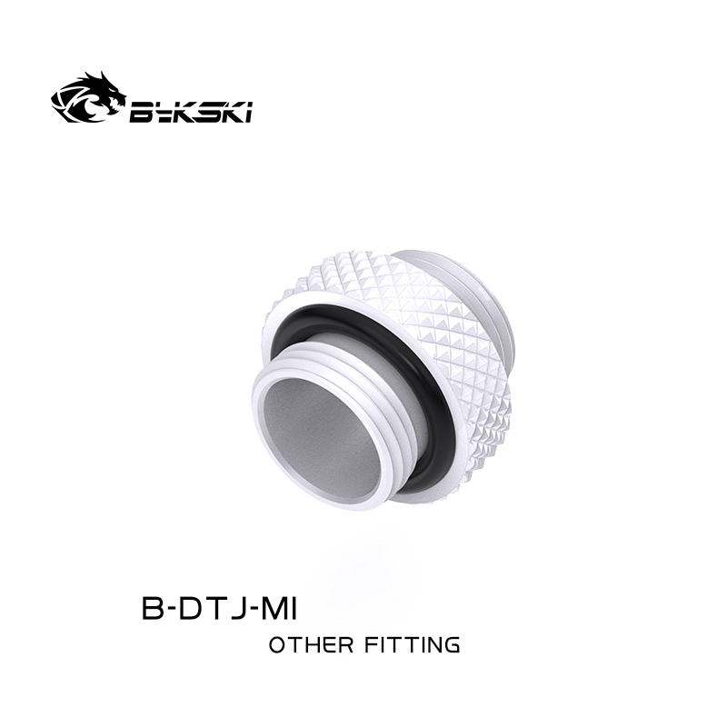 �ڥ����ȥ�å��ò��� Bykski B-DTJ-MI Fine Diamond Pattern Double External Threaded Connector G1/4 Thread White