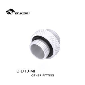 �ڥ����ȥ�å��ò��� Bykski B-DTJ-MI Fine Diamond Pattern Double External Threaded Connector G1/4 Thread White