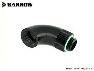 �ڥ����ȥ�å��ò��� Barrow 90-Degree Snake 2-way Rotary Adapter Black