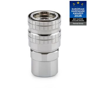 Thermal Grizzly DeltaMate Quick Disconnect Female - F Gloss Nickel