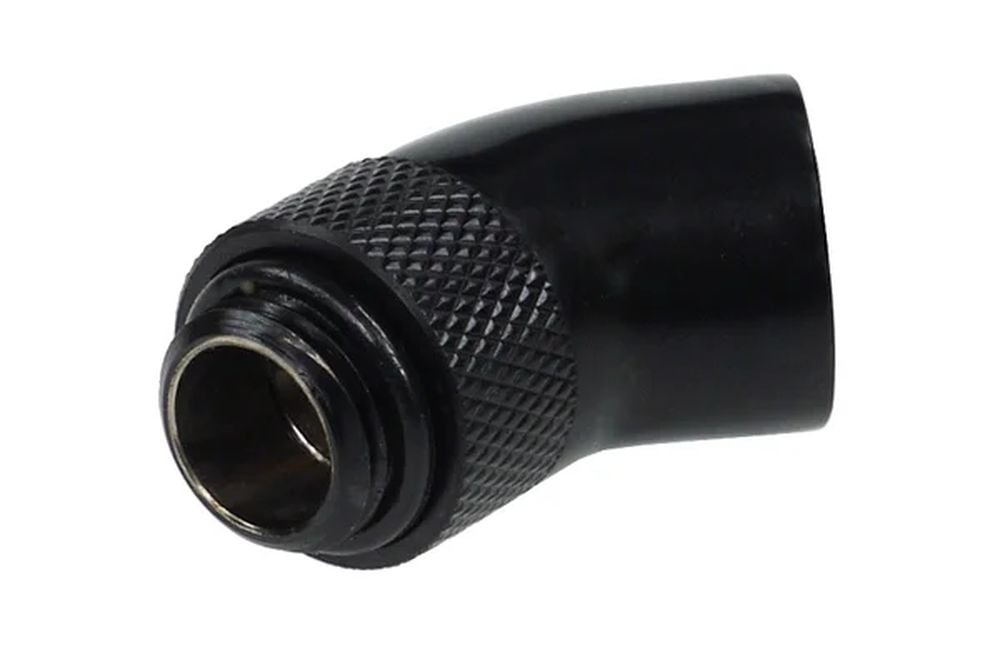 �ڥ����ȥ�å��ò��� ACool HF angle adapter 45�� - rotatable - G1/4 AG to G1/4 IG - Deep Black