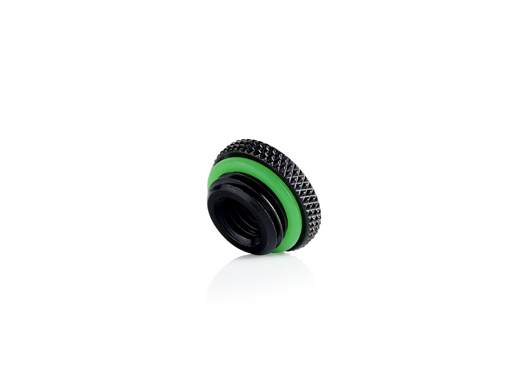 Bitspower G1/4" Matt Black Low-Profile Stop Fitting V2