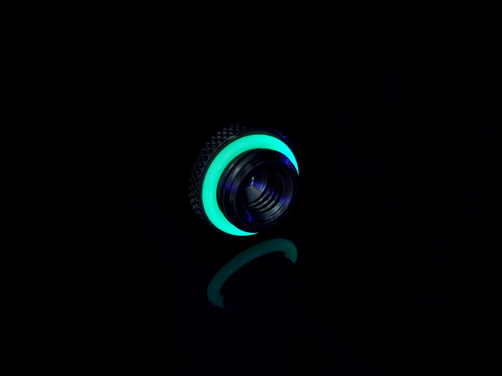 Bitspower G1/4" Matt Black Low-Profile Stop Fitting V2