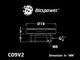 Bitspower G1/4" Matt Black Low-Profile Stop Fitting V2