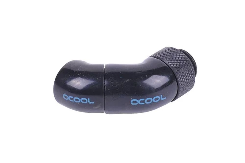 �ڥ����ȥ�å��ò��� ACool angle adapter double 45�� revolvable G1/4'' outer thread to G1/4'' inner thread - deep black
